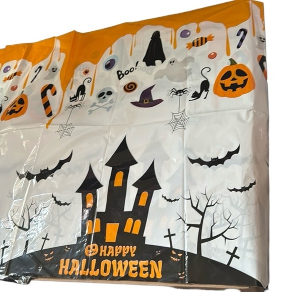 Halloween Spooky Waterproof & Disposable Table Covers! (2) 110X50” - Picture 3 of 3